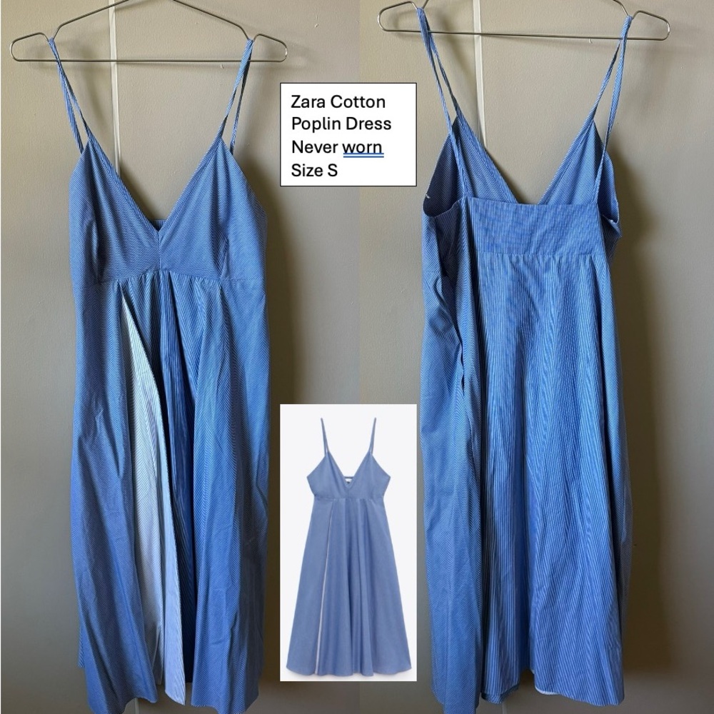Zara cotton poplin dress